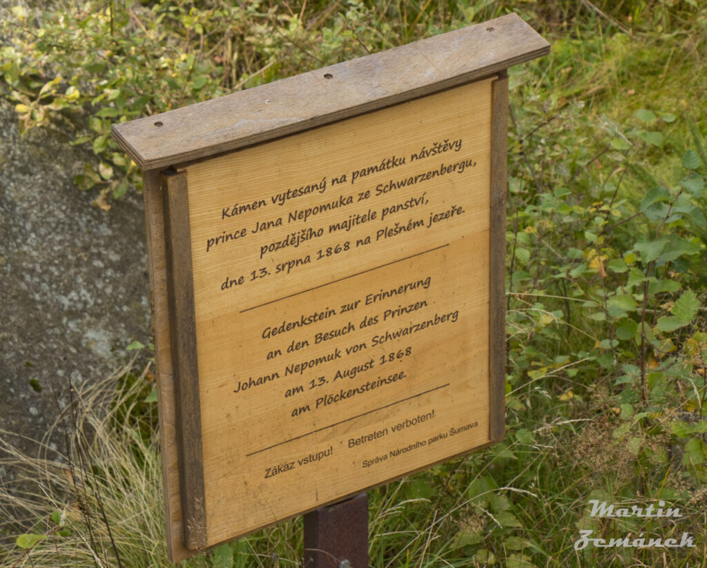 Šumava - Cedule u Plešného jezera