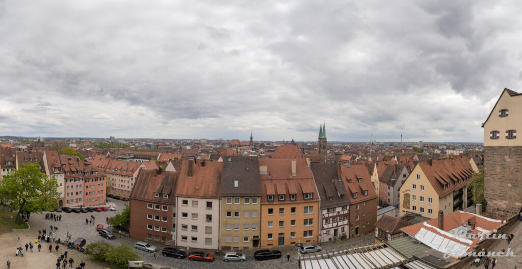 Norimberk - Hrad výhled na historické centrum