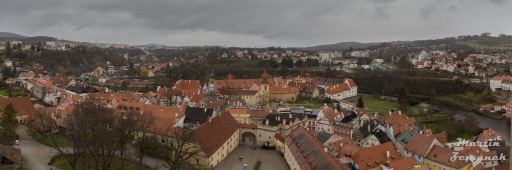 Český Krumlov - Věž výhled na centrum