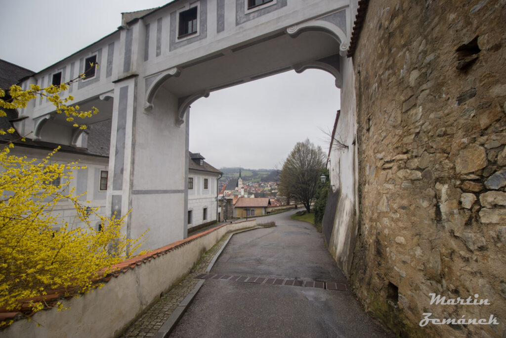 Český Krumlov - Pohled z hradu na centrum