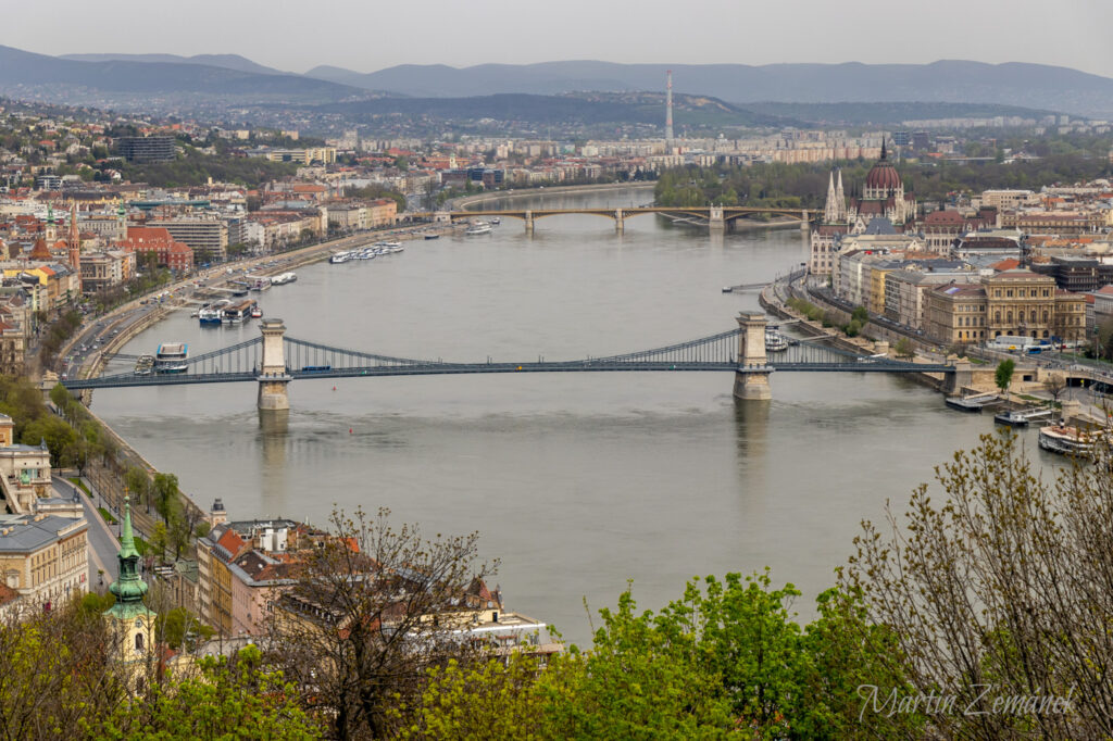 Budapešť - výhled z vrchu Gellért